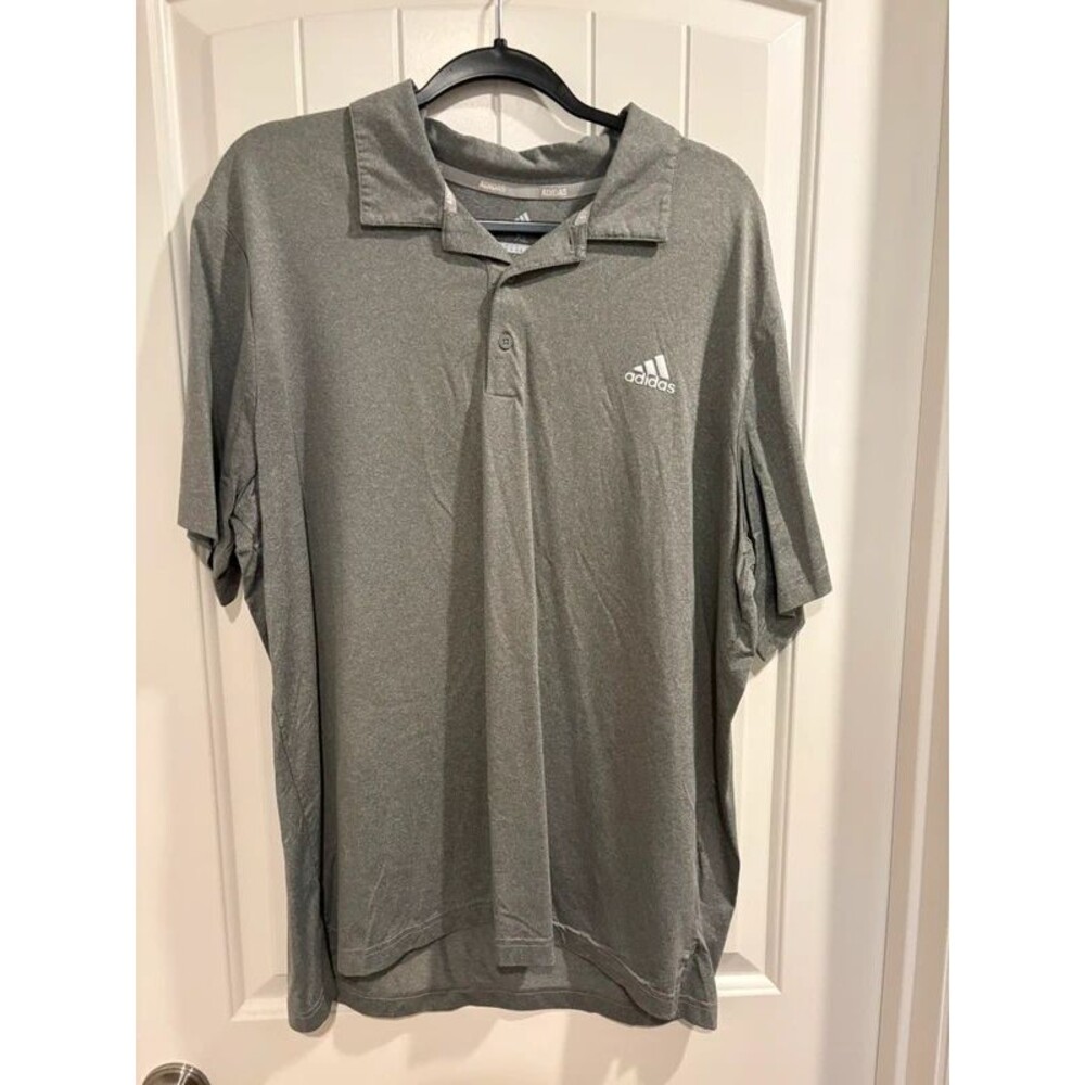 Adidas Golf Men's Heather Grey Performance Short Sleeve Polo XL